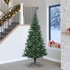Árbol de Navidad Artificial Preiluminado Verde 240 cm