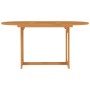 Conjunto de comedor de jardín 5 piezas madera maciza de teca