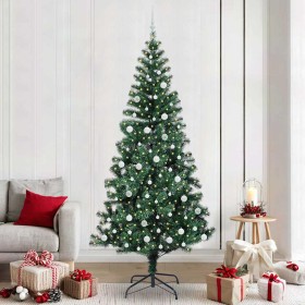 Árbol de Navidad Artificial Preiluminado Verde 240 cm