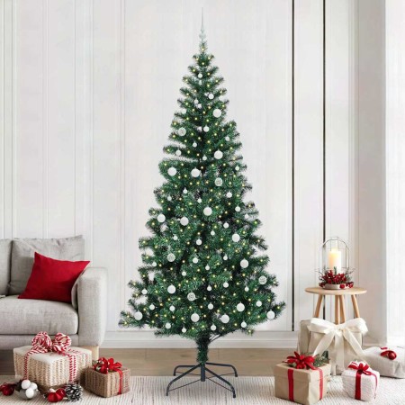 Árbol de Navidad Artificial Preiluminado Verde 240 cm