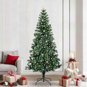 Árbol de Navidad Artificial Preiluminado Verde 240 cm