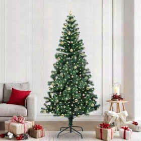 Árbol de Navidad Artificial Preiluminado Verde 240 cm