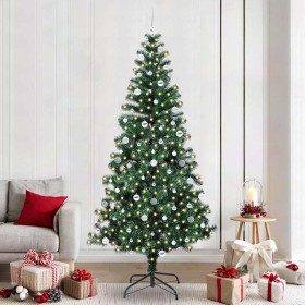 Árbol de Navidad Artificial Preiluminado Verde 240 cm