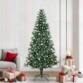 Árbol de Navidad Artificial Preiluminado Verde 240 cm