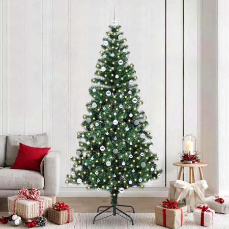 Árbol de Navidad Artificial Preiluminado Verde 240 cm