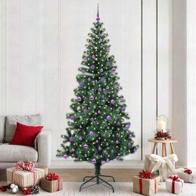 Árbol de Navidad Artificial Preiluminado Verde 240 cm