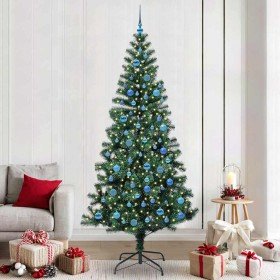Árbol de Navidad Artificial Preiluminado Verde 240 cm