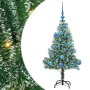 Árbol de Navidad Artificial Nevado con Luz LED Verde y 120 cm