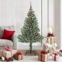 Árbol de Navidad Artificial Nevado con Luz LED Verde y 150 cm