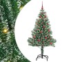 Árbol de Navidad Artificial Nevado con Luz LED Verde y 150 cm