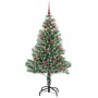 Árbol de Navidad Artificial Nevado con Luz LED Verde y 150 cm