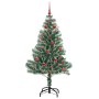 Árbol de Navidad Artificial Nevado con Luz LED Verde y 150 cm