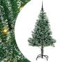 Árbol de Navidad Artificial Nevado con Luz LED Verde y 150 cm