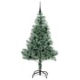 Árbol de Navidad Artificial Nevado con Luz LED Verde y 150 cm
