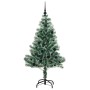 Árbol de Navidad Artificial Nevado con Luz LED Verde y 150 cm