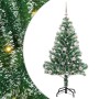 Árbol de Navidad Artificial Nevado con Luz LED Verde y 150 cm
