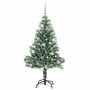 Árbol de Navidad Artificial Nevado con Luz LED Verde y 150 cm
