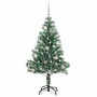 Árbol de Navidad Artificial Nevado con Luz LED Verde y 150 cm