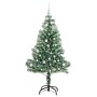 Árbol de Navidad Artificial Nevado con Luz LED Verde y 150 cm