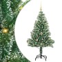 Árbol de Navidad Artificial Nevado con Luz LED Verde y 150 cm