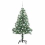 Árbol de Navidad Artificial Nevado con Luz LED Verde y 150 cm