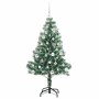 Árbol de Navidad Artificial Nevado con Luz LED Verde y 150 cm