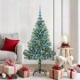 Árbol de Navidad Artificial Nevado con Luz LED Verde y 150 cm