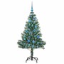 Árbol de Navidad Artificial Nevado con Luz LED Verde y 150 cm