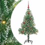 Árbol de Navidad Artificial Nevado con Luz LED Verde y 150 cm