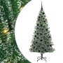 Árbol de Navidad Artificial Nevado con Luz LED Verde y 180 cm