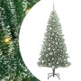Árbol de Navidad Artificial Nevado con Luz LED Verde y 180 cm