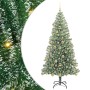 Árbol de Navidad Artificial Nevado con Luz LED Verde y 180 cm