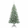 Árbol de Navidad Artificial Nevado con Luz LED Verde y 180 cm