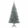 Árbol de Navidad Artificial Nevado con Luz LED Verde y 180 cm