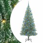 Árbol de Navidad Artificial Nevado con Luz LED Verde y 180 cm