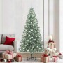 Árbol de Navidad Artificial Nevado con Luz LED Verde y 210 cm