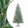Árbol de Navidad Artificial Nevado con Luz LED Verde y 210 cm