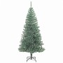 Árbol de Navidad Artificial Nevado con Luz LED Verde y 210 cm