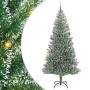 Árbol de Navidad Artificial Nevado con Luz LED Verde y 210 cm