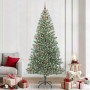 Árbol de Navidad Artificial Nevado con Luz LED Verde y 240 cm
