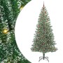 Árbol de Navidad Artificial Nevado con Luz LED Verde y 240 cm