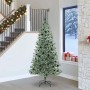 Árbol de Navidad Artificial Nevado con Luz LED Verde y 240 cm