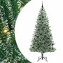 Árbol de Navidad Artificial Nevado con Luz LED Verde y 240 cm