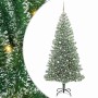 Árbol de Navidad Artificial Nevado con Luz LED Verde y 240 cm