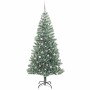 Árbol de Navidad Artificial Nevado con Luz LED Verde y 240 cm