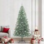 Árbol de Navidad Artificial Nevado con Luz LED Verde y 240 cm