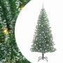 Árbol de Navidad Artificial Nevado con Luz LED Verde y 240 cm