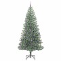Árbol de Navidad Artificial Nevado con Luz LED Verde y 240 cm