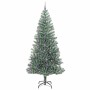Árbol de Navidad Artificial Nevado con Luz LED Verde y 240 cm