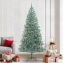 Árbol de Navidad Artificial Nevado con Luz LED Verde y 240 cm
